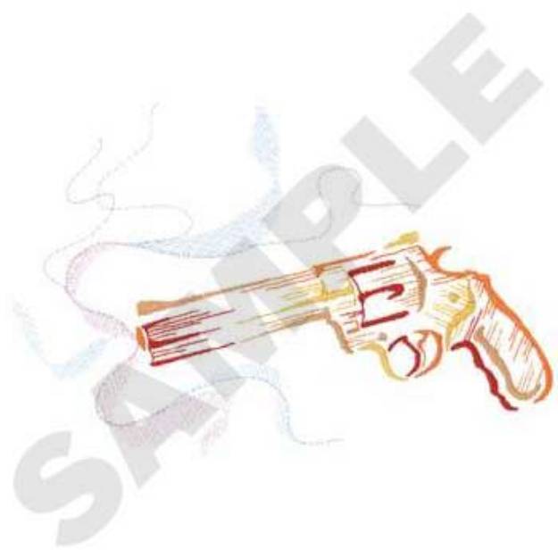 Picture of Smoking Gun Machine Embroidery Design