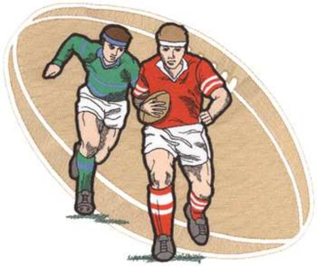 Picture of Rugby Scene Machine Embroidery Design