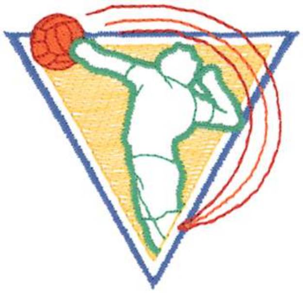 Picture of Volleyball Player Machine Embroidery Design