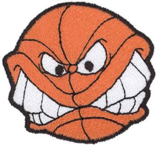 Picture of Basketball Face Machine Embroidery Design