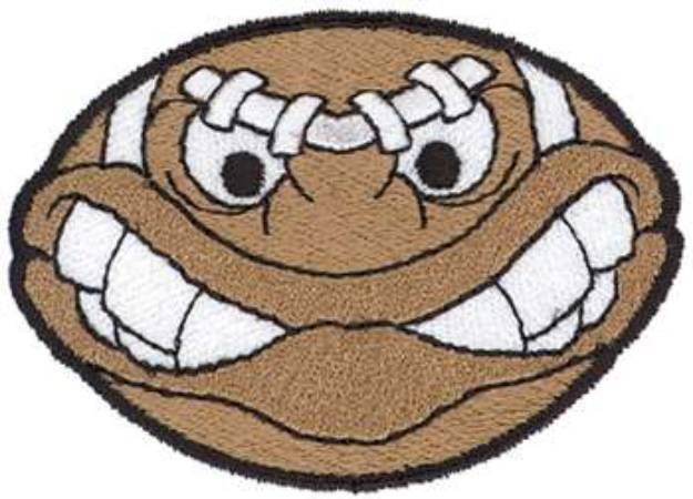 Picture of Football Face Machine Embroidery Design