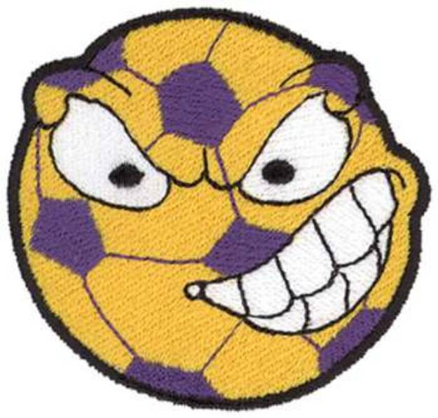 Picture of Soccer Ball Face Machine Embroidery Design