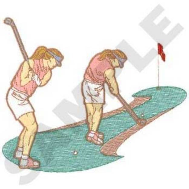 Picture of Golf Sequence Machine Embroidery Design