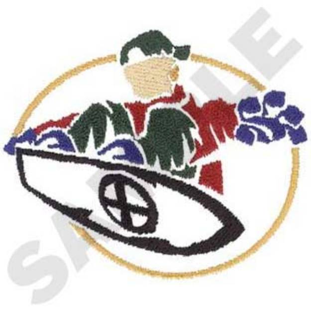 Picture of Snowboarding Logo Machine Embroidery Design