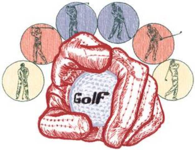 Picture of Golf Design Machine Embroidery Design