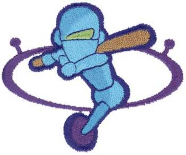 Picture of Baseball Robot Machine Embroidery Design