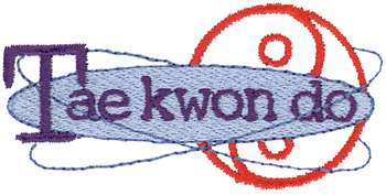 Tae Kwon Do Logo Machine Embroidery Design