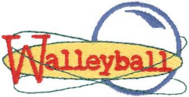 Picture of Walleyball Logo Machine Embroidery Design