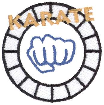Karate Logo Machine Embroidery Design