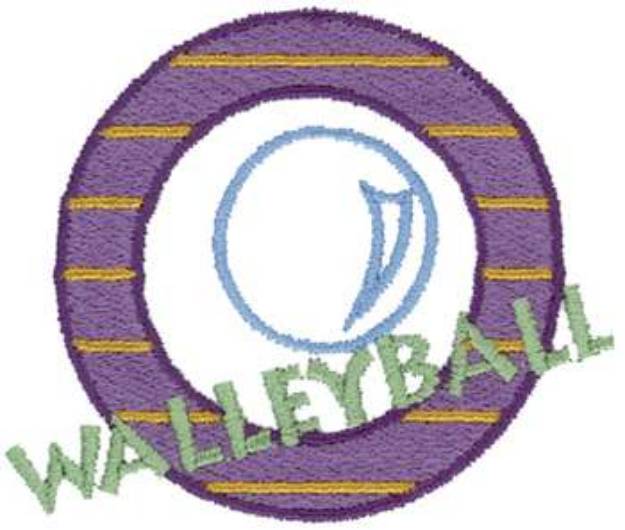 Picture of Walleyball Logo Machine Embroidery Design