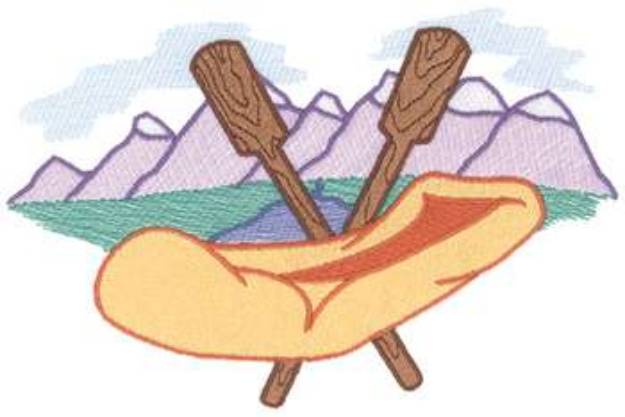 Picture of White Water Rafting Machine Embroidery Design