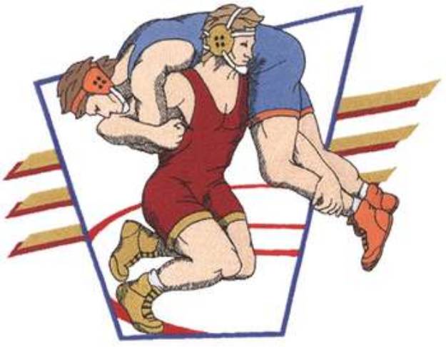 Picture of Wrestling Scene Machine Embroidery Design