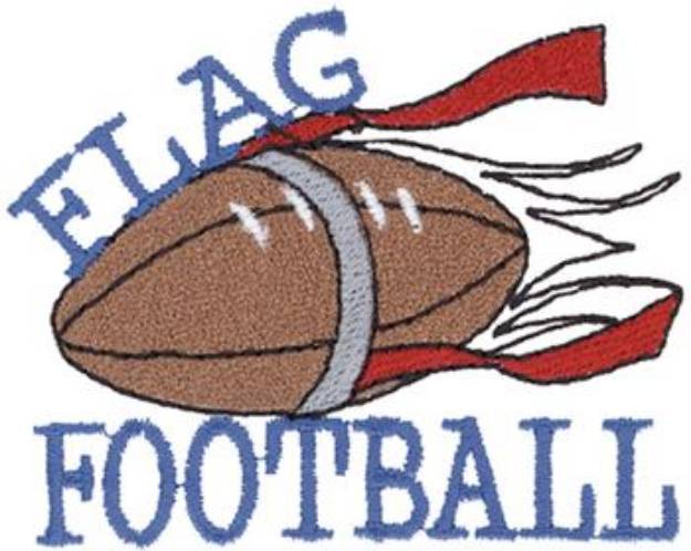 Picture of Flag Football Machine Embroidery Design