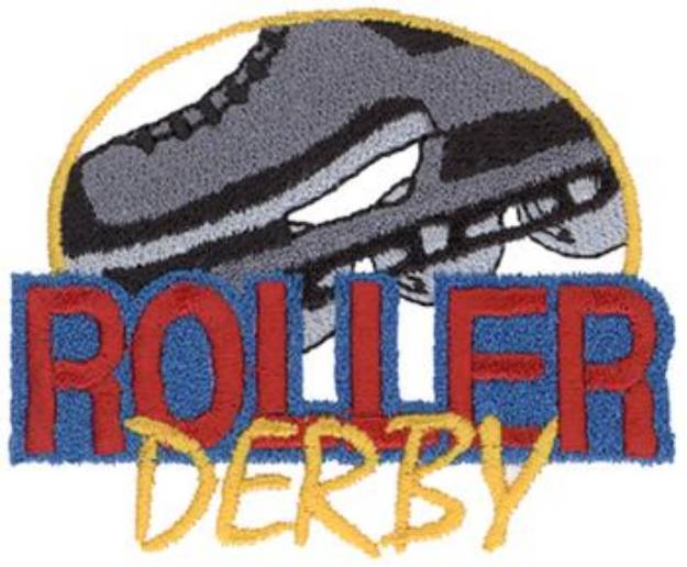 Picture of Roller Derby Machine Embroidery Design