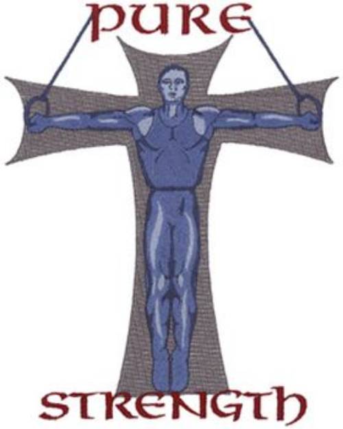 Picture of Gymnastics Iron Cross Machine Embroidery Design