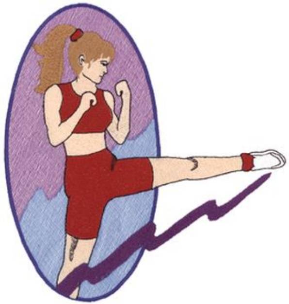 Picture of Aerobic Kickboxing Machine Embroidery Design