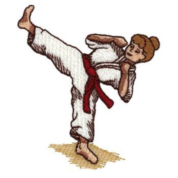 Picture of Karate Girl Machine Embroidery Design