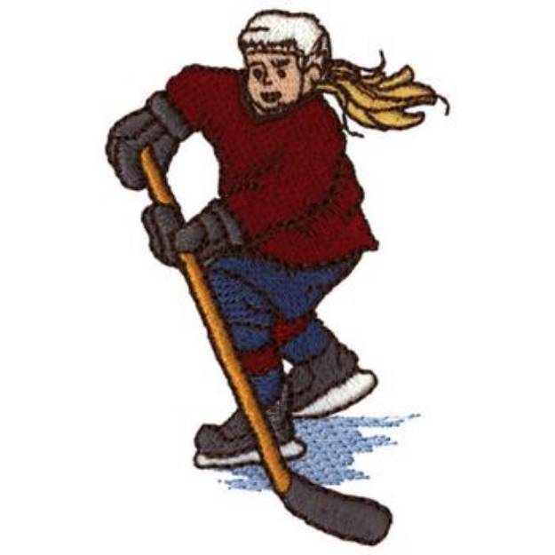 Picture of Hockey Girl Machine Embroidery Design