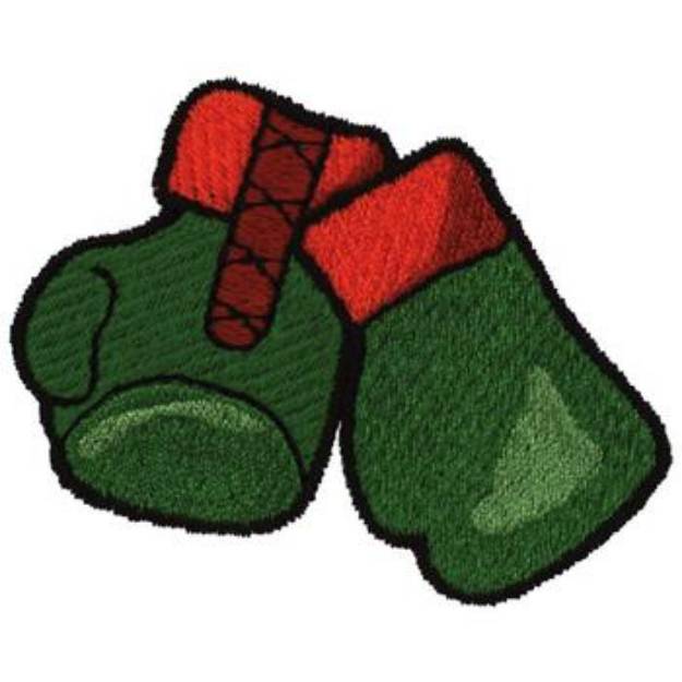 Picture of Boxing Gloves Machine Embroidery Design