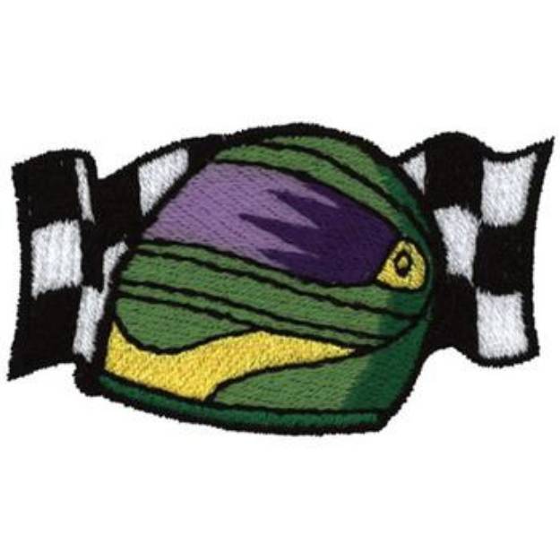 Picture of Racing Helmet Machine Embroidery Design