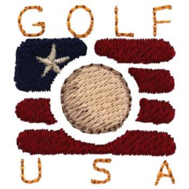 Picture of Golf USA Machine Embroidery Design