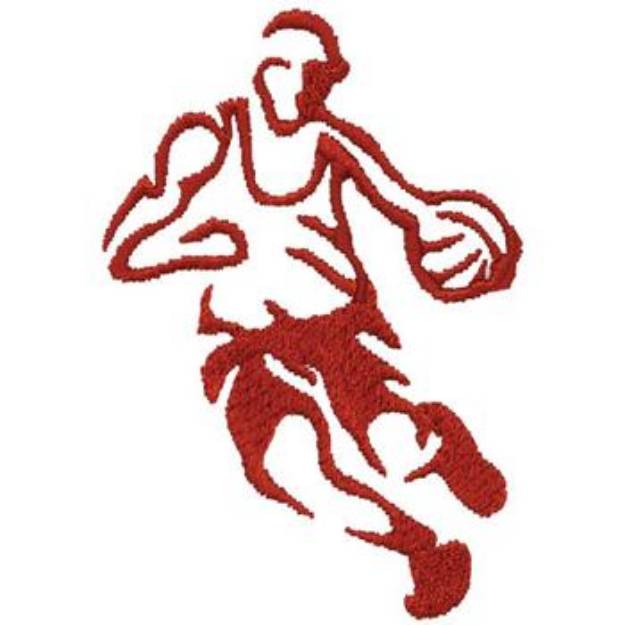 Picture of Basketball Player Machine Embroidery Design