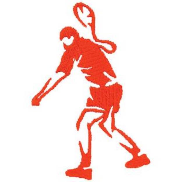 Picture of Tennis Player Machine Embroidery Design