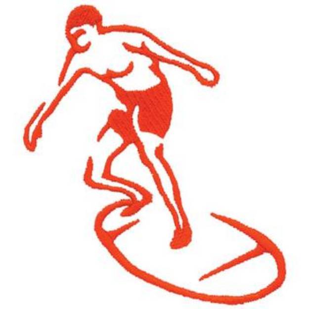 Picture of Surfer Machine Embroidery Design