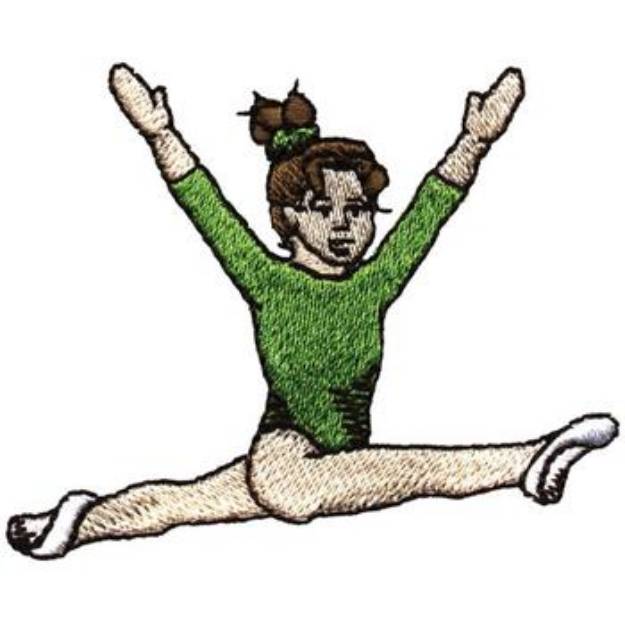 Picture of Gymnastics Girl Machine Embroidery Design