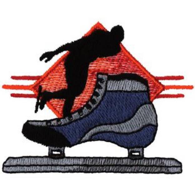 Picture of Speed Skating Machine Embroidery Design