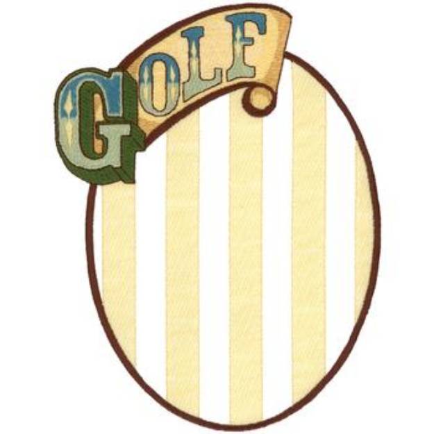 Picture of Golf Border Machine Embroidery Design