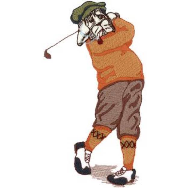 Picture of Golfing Dog Machine Embroidery Design