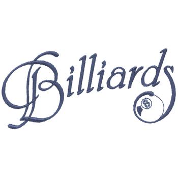 Billiards Machine Embroidery Design
