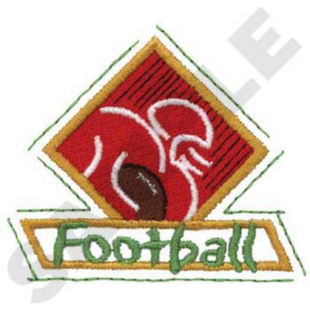 Picture of Football Logo Machine Embroidery Design