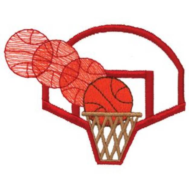 Picture of Basketball Logo Machine Embroidery Design