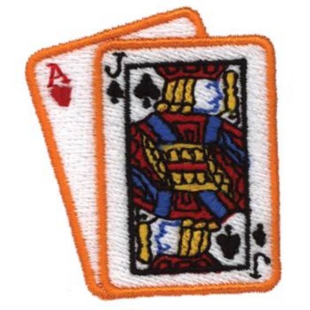 Picture of Blackjack Cards Machine Embroidery Design