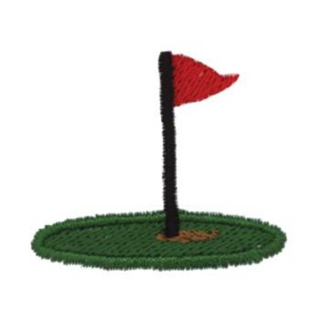 Picture of Golf Green & Flag Machine Embroidery Design