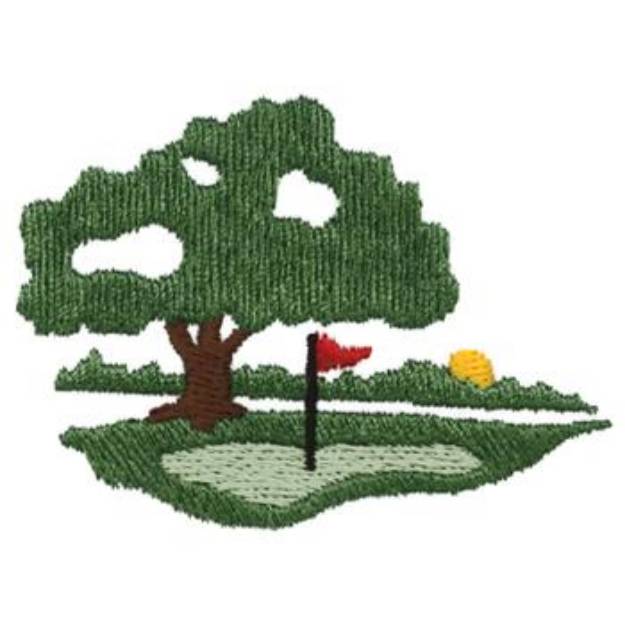 Picture of Golf Course Machine Embroidery Design