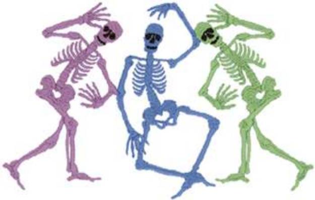 Picture of Dancing Skeletons Machine Embroidery Design