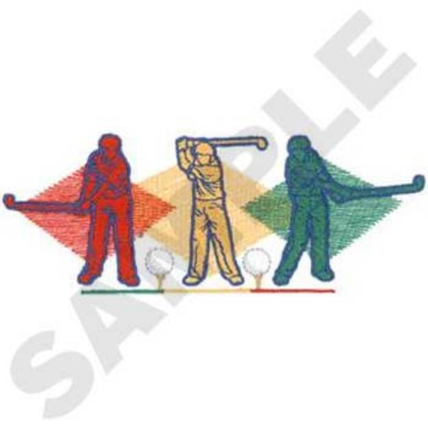 Picture of Golf Logo Machine Embroidery Design