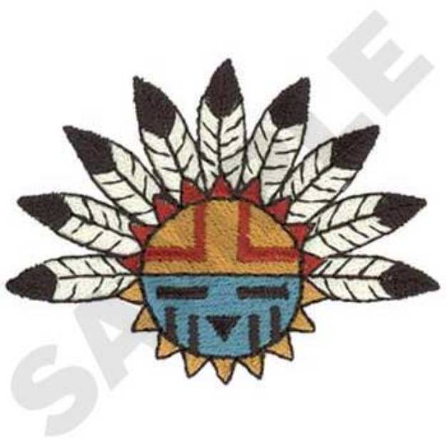 Picture of Sun Face Machine Embroidery Design