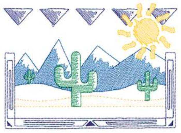 Picture of Large Southwest Cactus Machine Embroidery Design