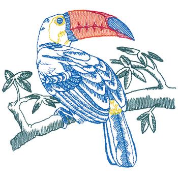 Large Toucan Machine Embroidery Design