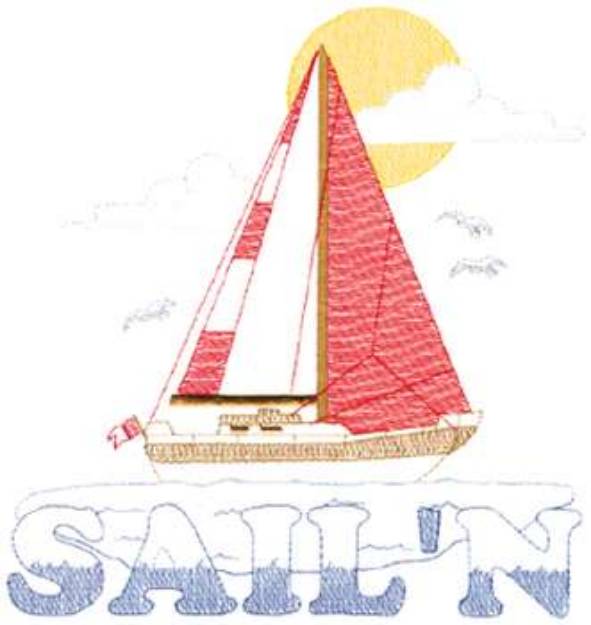 Picture of Large Sailn Machine Embroidery Design