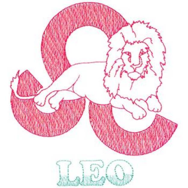 Picture of Large Leo Machine Embroidery Design