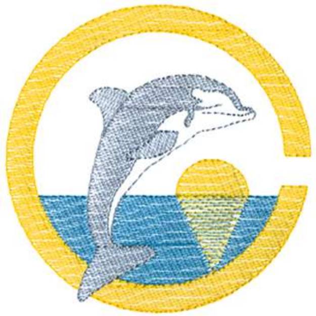 Picture of Small Dolphin Machine Embroidery Design