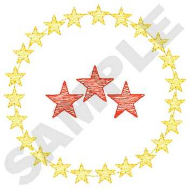 Picture of Small Star Border Machine Embroidery Design