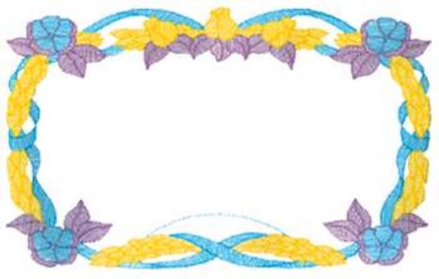 Picture of Small Floral Border Machine Embroidery Design
