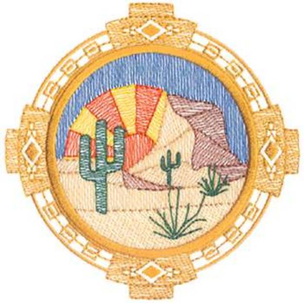 Picture of Small Desert Scene Machine Embroidery Design