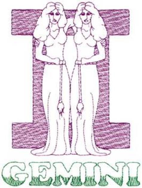 Picture of Small Gemini Machine Embroidery Design